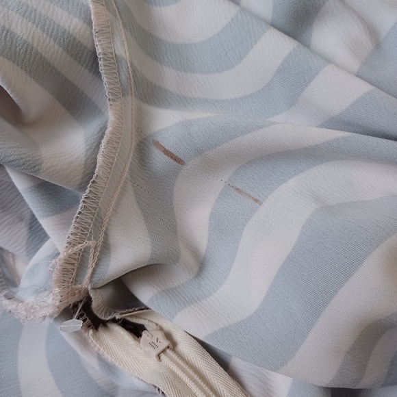 River Island Swirl Wavy Cream Brown Shirt Dress 6 See Pics for SmallDefects NWOT - Picture 6 of 16